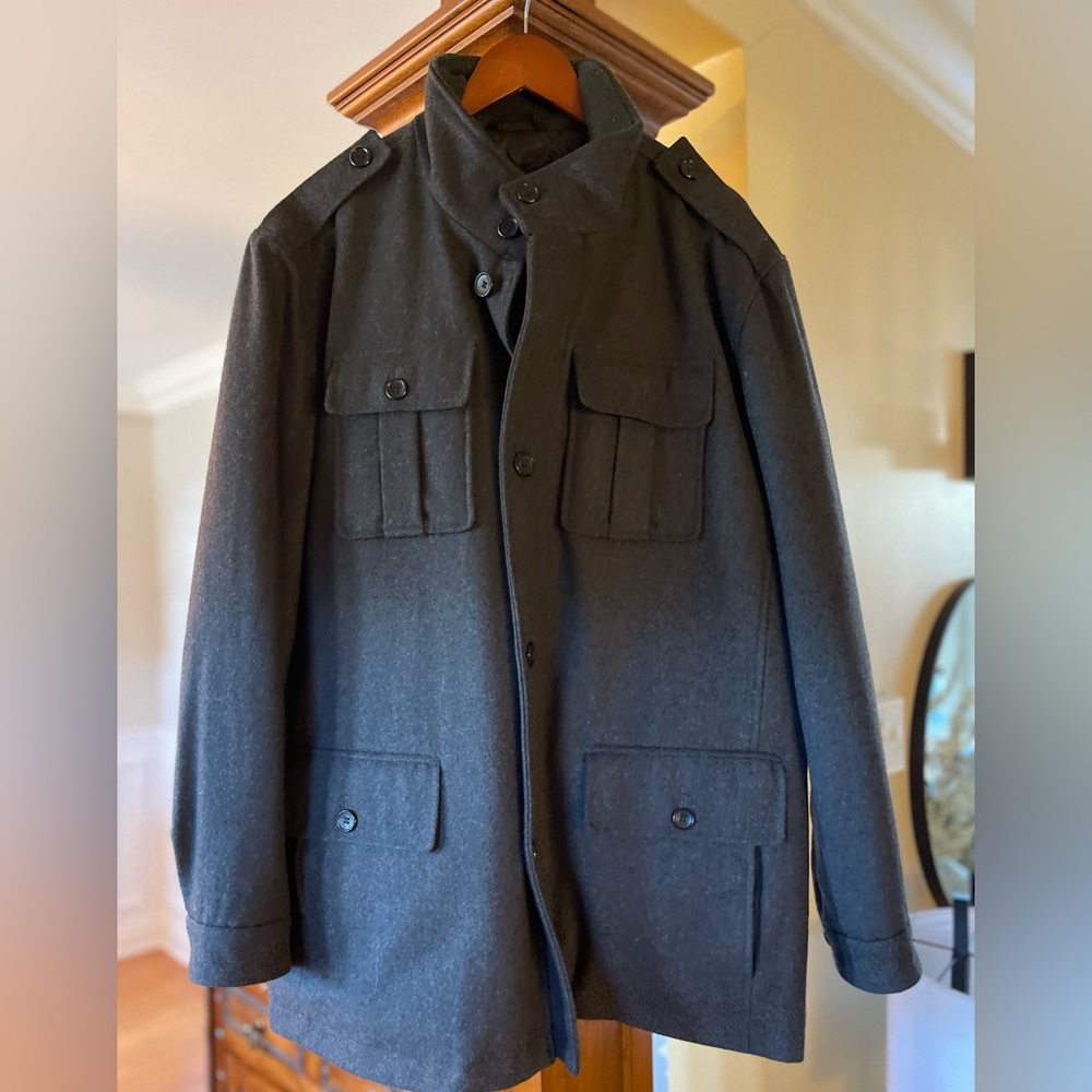 Michael Kors men’s dark grey wool coat XL